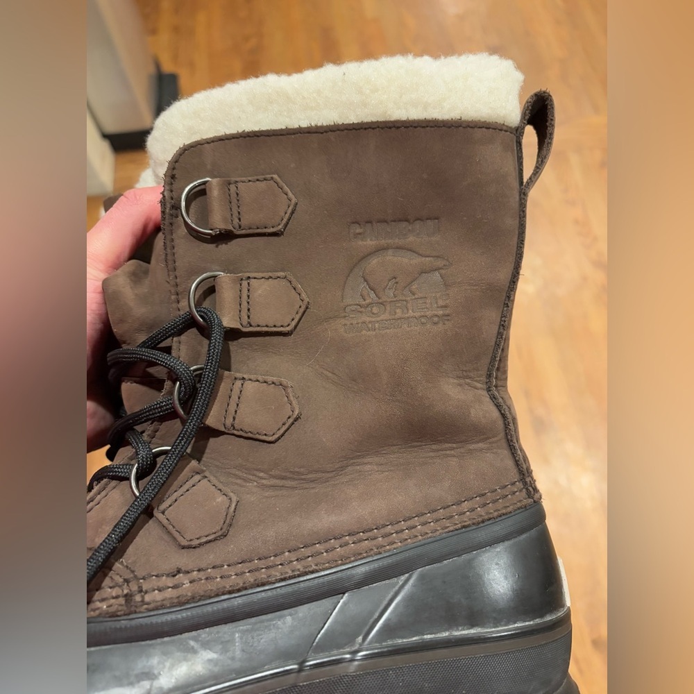 Men’s dark brown Sorel Winter Boots Size 9 - Picture 3 of 6